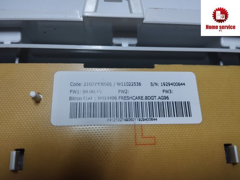 Б/У Модуль индикации на стиральную машину Whirlpool. Code: 21027490501 / W11022536 FW: 04.00.15 Bitron Code:30414496 3516*E фото