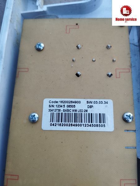 Б/У Модуль індикації  Code:16200284900 SW:03.03.34 S/N: 12345 08505  30412738 - BASIC WM LED 2M На пральну машину Indesit 2419*E фото