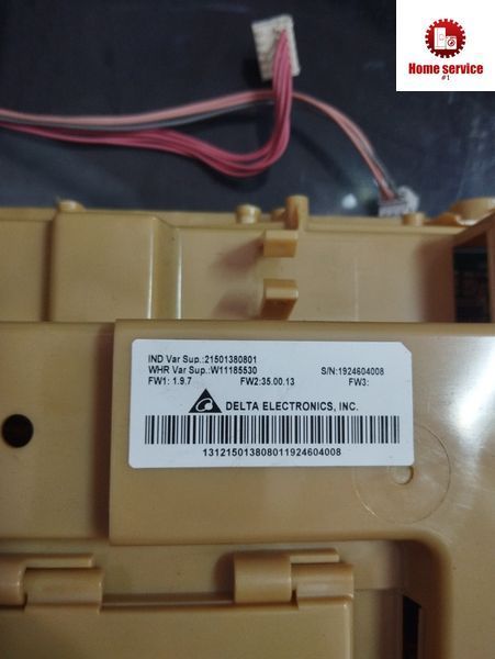 Б/В Модуль управління пральної машини Ariston. IND Var Sup.:21501380801 WHR Var Sup.:W11185530 FW1: 1.9.7 FW2: 35.00.13 S/N: 1924604008 3423*E фото