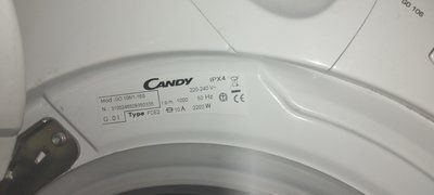 Б/У Розбирання пральної машини Candy GO 106/1-16s.  Запчастини на пральну машину Candy GO 106/1-16s  Candy GO 106/1-16s за запчастинами 3329*E фото