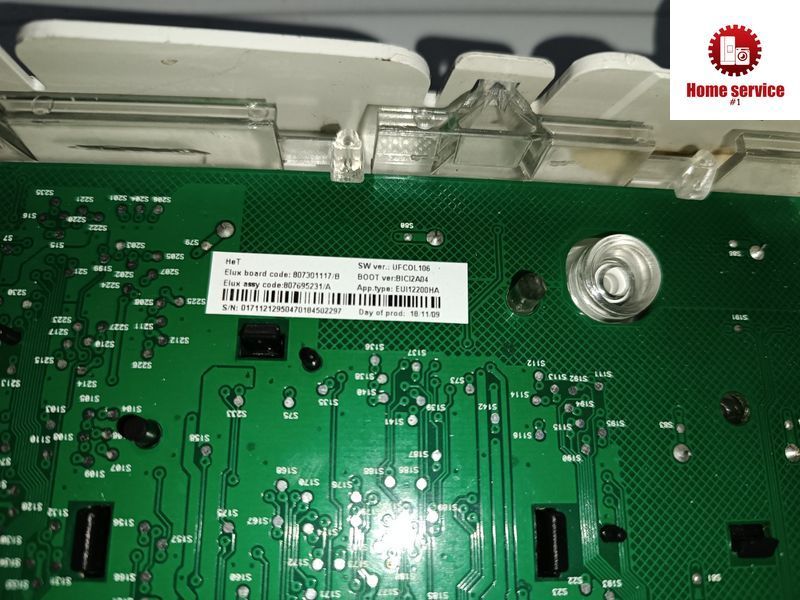 Б/У Модуль індикації пральної машини Electrolux 807301117/В, 807695231/А. +перемикач режимів (як на фото) 2986*E фото