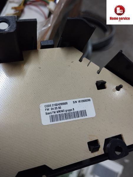 Б/У Модуль індикації пральної машини Ariston  CODE:21024265500 S/N 1812600290 FW: 04.03.50 2838*E фото