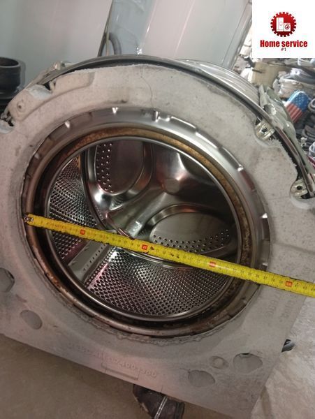 Б/У Бак  с нержавейки на стиральную машину Indesit, Ariston. Глубина без шкива 34 см. Диаметр посадки манжеты 35.5 см. 4156*E фото