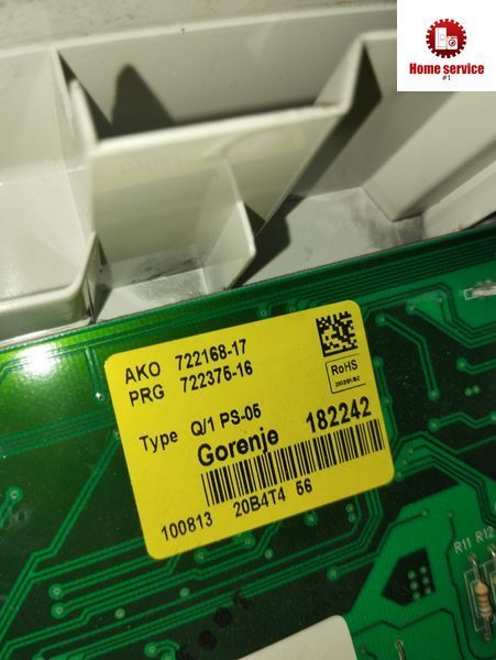 Б/У Модуль управління Ako 722168-17 PRG 722376-16 182242 на пральну машину Gorenje 11111*E фото