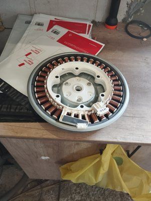 Б/У Двигатель ( мотор) прямой привод на стиральную машину LG из датчиком холла . Статор + Ротор  4413ER1001D  4413ER1002C 3409*E фото