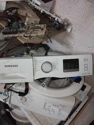 Б/У Комплект електроніки на пральну машину Samsung WF6EF4E0W2W та інші моделі.  Двигун на 8 контактів. DC92-01236 3059*E фото