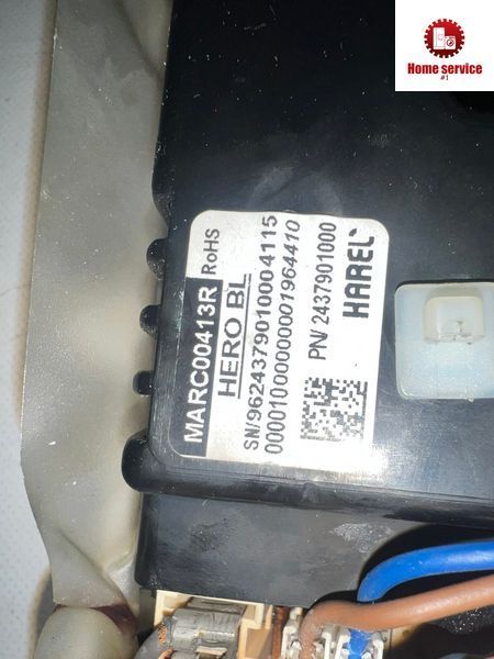 Б/У Модуль управления стиральной машини BEKO WTV8634XCO MARC00413R S/N9624379010004115 00001000000001964410 P/N2437901000   V/N:GY1_V87_500W Rev:G08-B02 P/N:2440301001 S/N:4715001433 GY1ZZZ54701433 3609*E фото